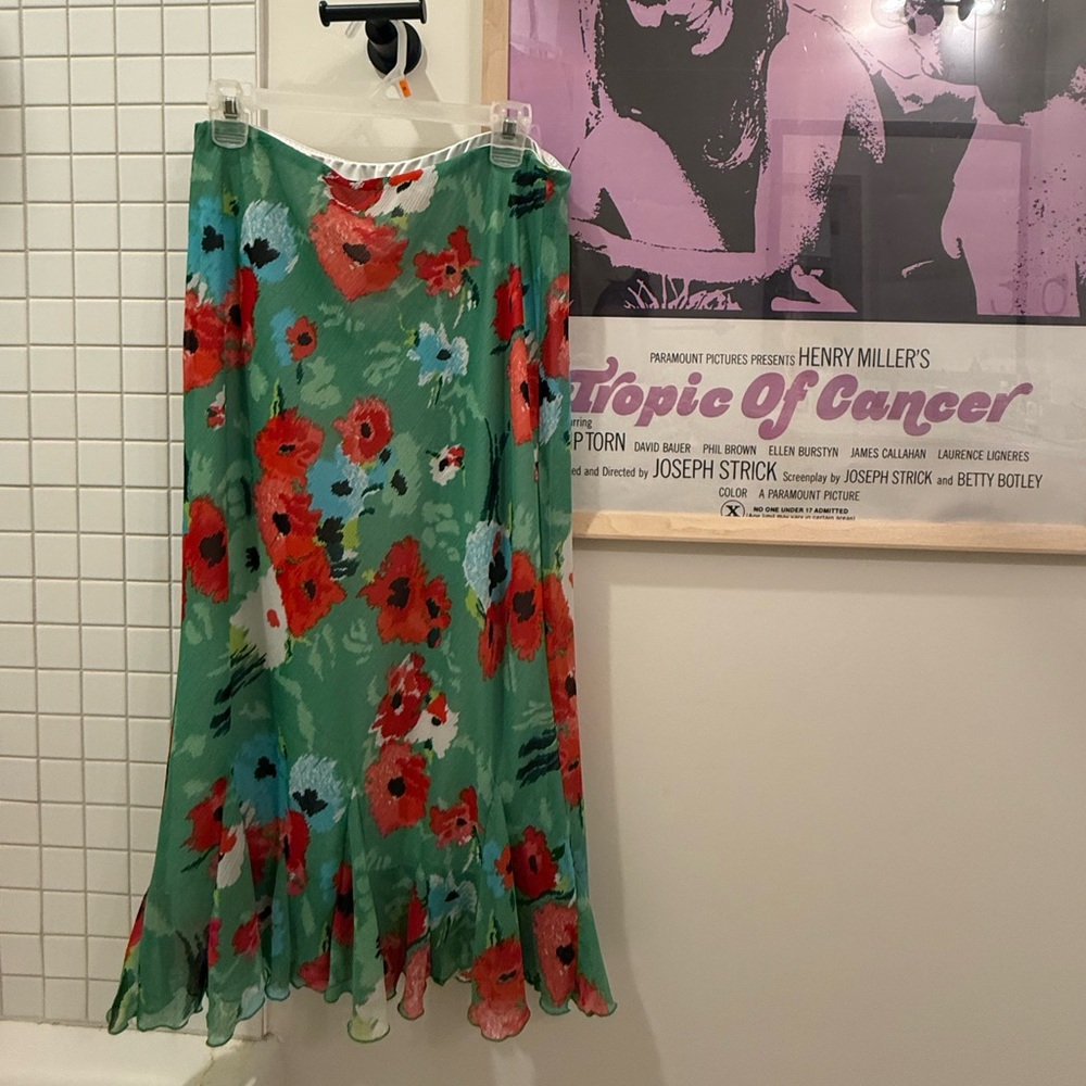 Floral Green Skirt
